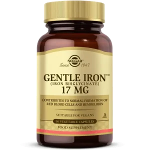 قرص و مکمل آهن Gentle Iron سولگار 17 میلیگرم 90 عددی
